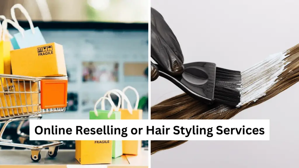 online reselling and hair styling business in hindi