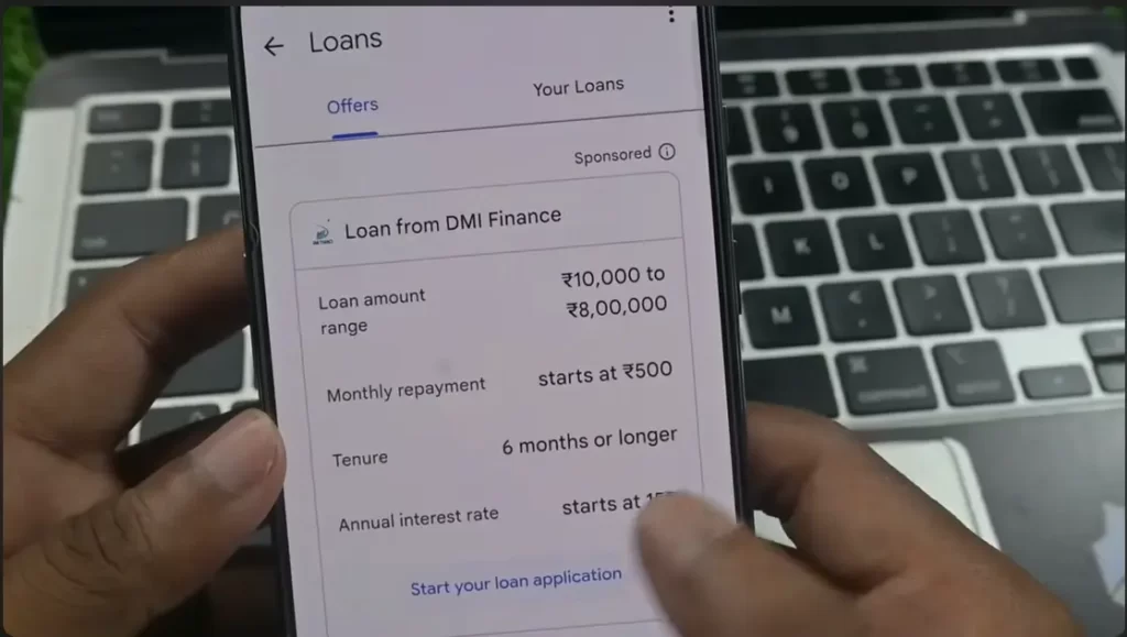  Google Pay loan apply online second step
