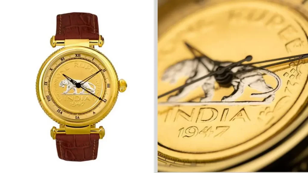 Certified British India One Rupee Coin (1947) Watch by Jaipur Company