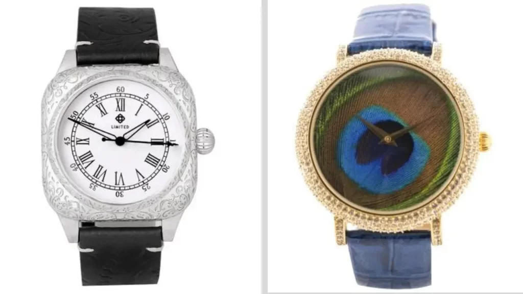 jaipur watch company peacock and silver watch