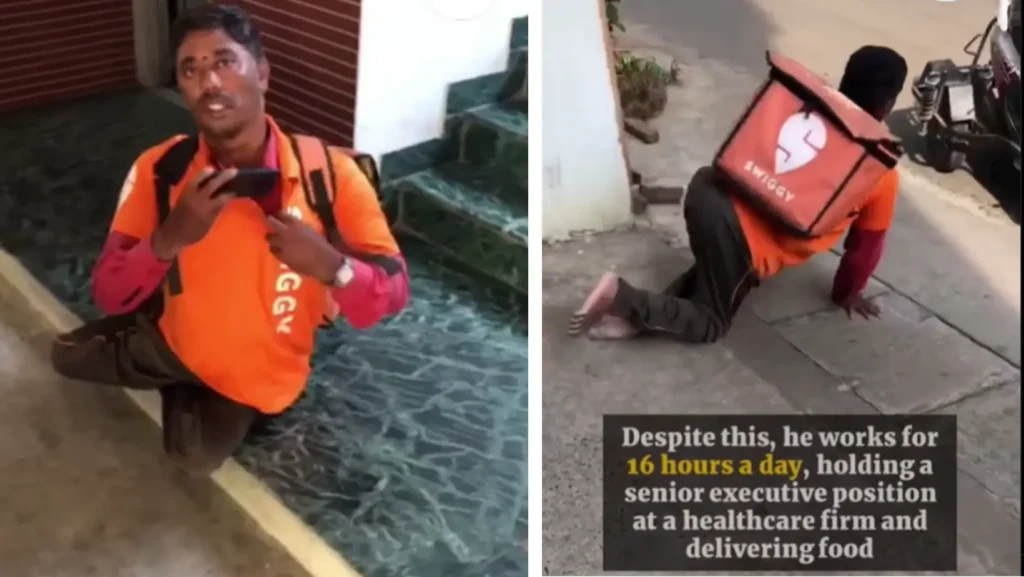 Physically-Challenged Food Delivery Hero Defies Odds